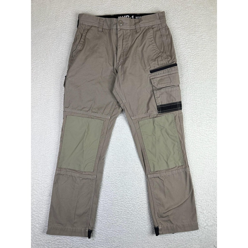 FXD Pants Mens 30x30 Beige WP-1 Cargo Canvas Workwear Utility Slim Tapered